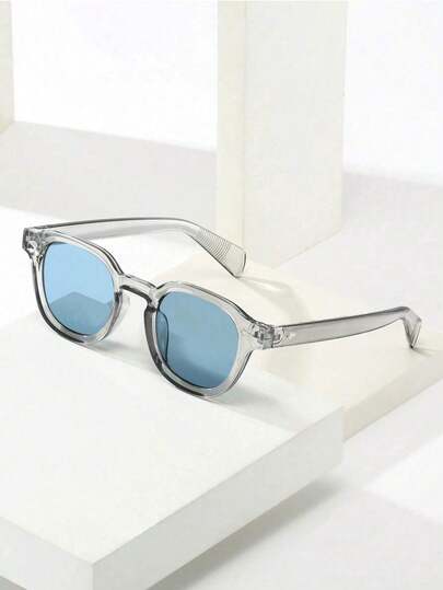 1pc Unisex Retro Round Frame High Quality Personalized Minimalist Fashion Decorative Glasses