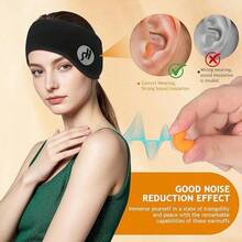 1 Pc All-In-One Sleep Headband - Noise Canceling Ear Muffs With Built-In Blindfold & Earplugs, Black | Contoured Design For Deep Sleep, Travel & Relaxation - Black - 1pc Plus Earmuffs - View 6