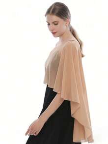 1PC Women's Chiffon Shawl Thin Evening Dress Wedding Cover-Up Sun Protection Elegant Wedding Shrug - Multicolor - View 1