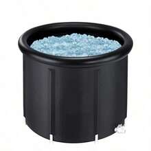 Hisemy Spa Portátil de Agua Fría/Hielo para Atletas y AdultosTina Inmersión Fría- Tina de Baño Terapéutica 80x75cm - Negro1 - Ver 8