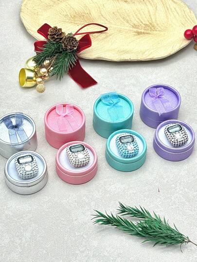 2pcs Rhinestone Tally Counter, 4 Color Options, Gift Box Packaging, Ideal Gift For Counting Events