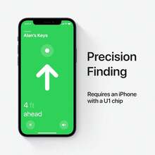 Apple Original AirTag Tracker, 1 Pack - Bluetooth Tracker With Precision Finding And One-Tap Setup - Silver - Silver - View 7