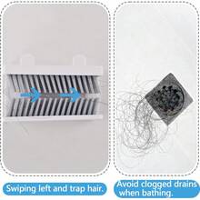 Shower Wall Hair Catcher, Easy-To-Install Shower Wall Hair Collector, Reusable Shower Hair Catcher, Bathroom Hair Trap To Prevent Hair From Clogging Drains (White) - 1 - View 5