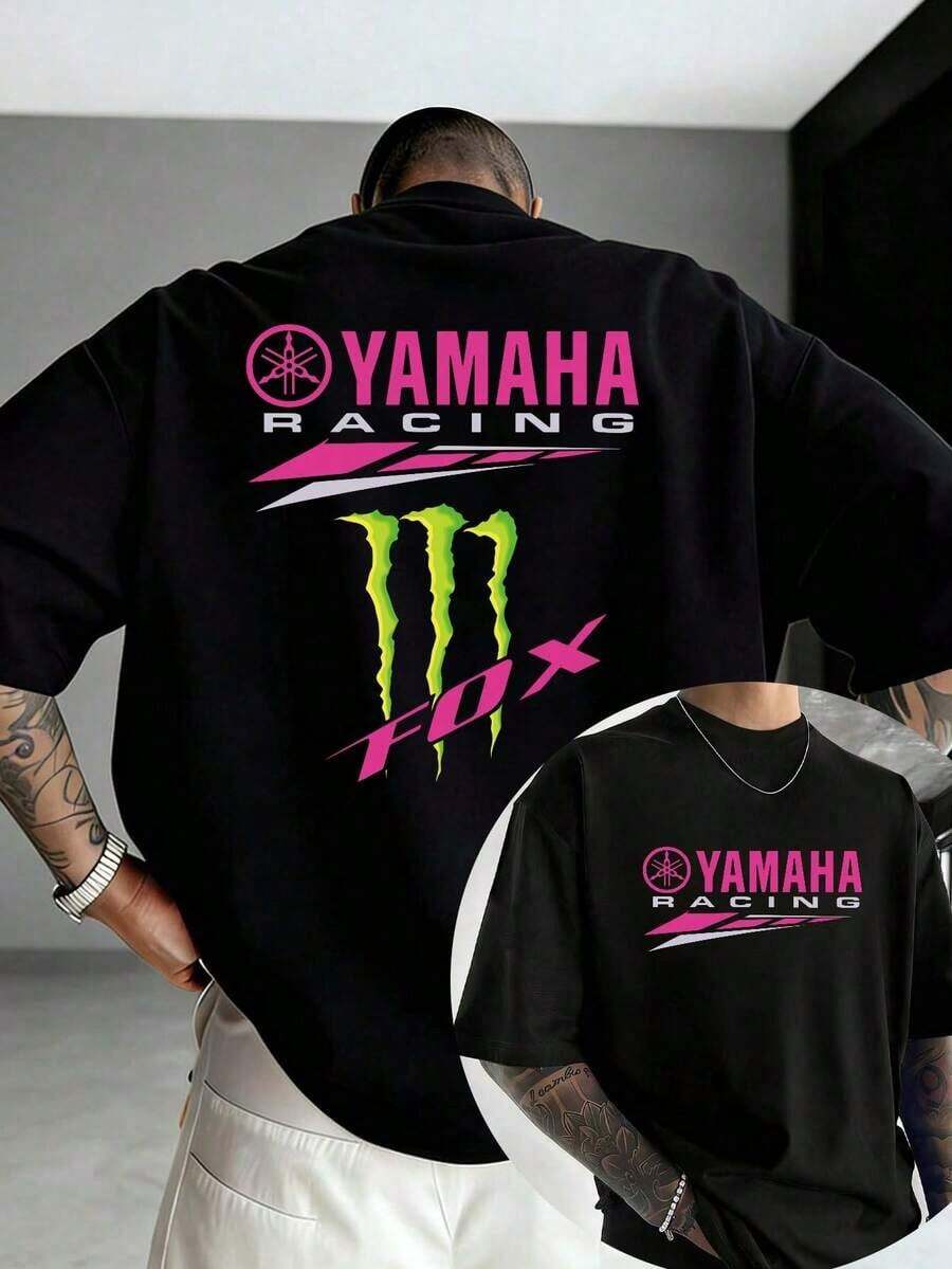 Casual T-Shirt For Men - Grey, With Imprint, With Round Neck, In Double Polyester Fabric, Light And Breathable, Convenient For Casual Wear, A T-Shirt For Men - 黑色 - 查看 1