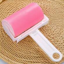 1个可重复使用的宠物毛发去除滚筒 - 配有符合人体工程学的手柄和粘毛刷，可水洗的宠物美容工具，适用于家具、衣物、家居清洁和宠物美容 - 1手柄帶蓋(顏色隨機髮) - 查看 9