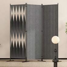 Wisdom Star Separador de Habitaciones de 3 Paneles Pantalla Separadora 2 Tipos de Instalación Enmascaramiento Completo y Medio Enmascaramiento Biombo Divisor Portátil - 180 cm - Ver 8