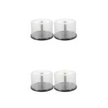 - Caja para tartas de CD/DVD paquete de 4 cubos de almacenamiento de DVD vacíos para CD capacidad para 50 discos cada - como en la foto - Ver 1