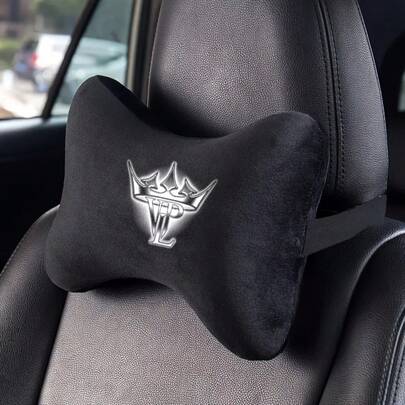 1pc Sports Style Printed Car Headrest, Car Seat Neck Pillow, Car Seat Headrest Cover With Pillow Core Foam Filling, Travel Neck Pillow, Suitable For All Seasons, Soft & Comfortable Plush Material, Removable & Washable