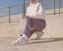 Nike Giày thể thao đế bằng thường ngày dành cho nữ - Trắng Hồng - Xem 3