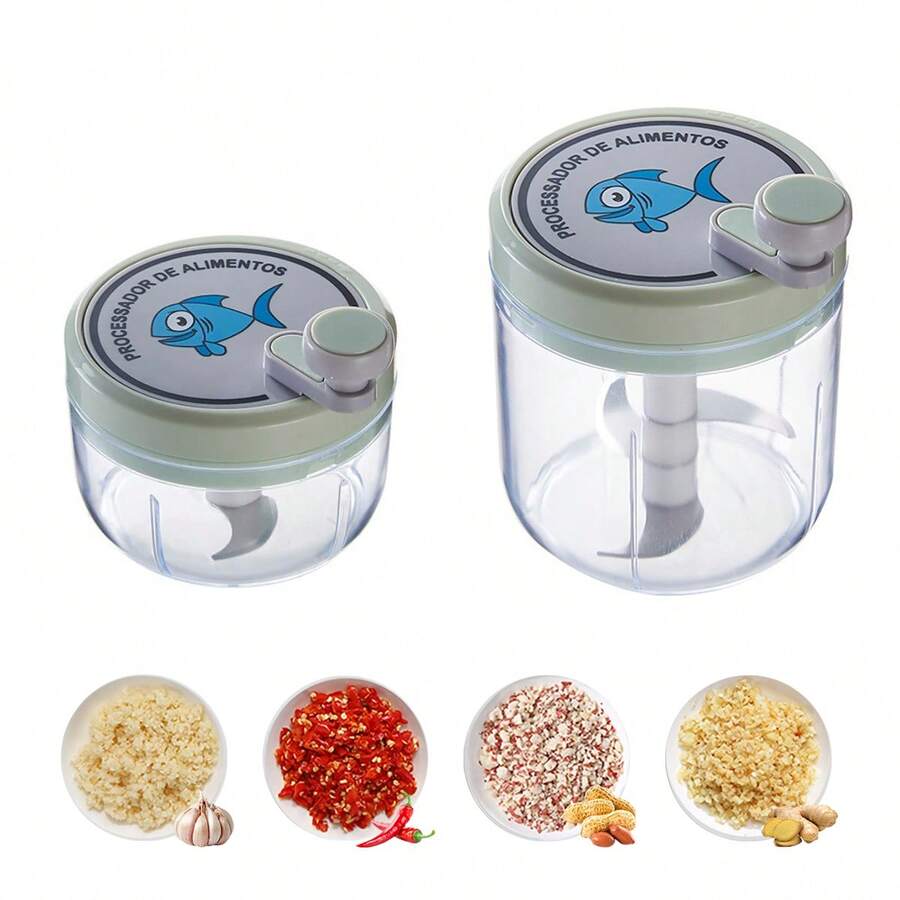 Multi-Function Vegetable Chopper, Fruit Puree Slicer, Garlic Mincer, Vegetable Cutting Machine, Garlic Press, Food Processor, Vegetable Mincer, Fruit Crusher, Onion Mincer