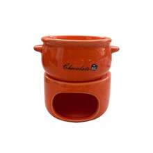 1 Set de Calentador de Fondue de Chocolate Cerámico, Set de Mini Olla Caliente Cerámica (Velas no incluidas) - Mini Taza Derretidora para Derretir Chocolate, Queso y Calentar Dulces - Set de Postre Compacto Ideal para Cita, Boda, Fiesta de Cumpleaños y Regalo de San Valentín - Fácil de Limpiar - Multicolor - Ver 9