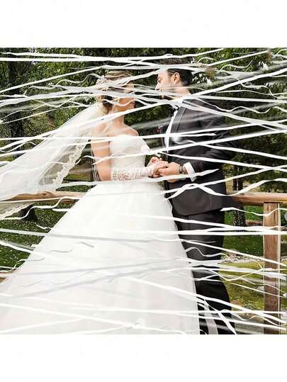 2 chiếc pháo giấy cầm tay màu trắng kèm tua giấy nhiều màu sắc, thích hợp cho đám cưới, lễ tốt nghiệp, tiệc sinh nhật, tiệc cô dâu, Ngày của Mẹ, trang trí bền đẹp cho các lễ hội mùa xuân/hè, tạo thêm không khí trang nhã.