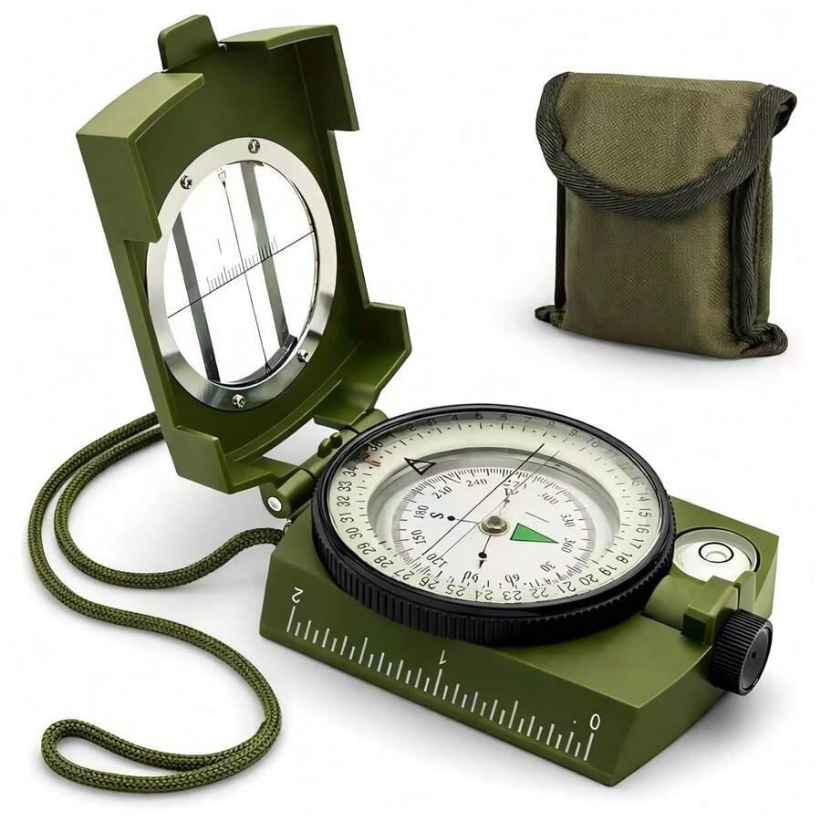 Compass With Storage Bag And Lanyard. This Precise, Durable, Lightweight Orientation Compass Comes With A Strap And Storage Box. It Features Luminous And Waterproof Functions, Making It An Essential Piece Of Equipment For Camping And Hiking, An Ideal Survival Gift For Campers, And A Must-Have For Hikers. Suitable For Camping, Hiking, And Outdoor Survival. The Ultimate Survival Gift.
