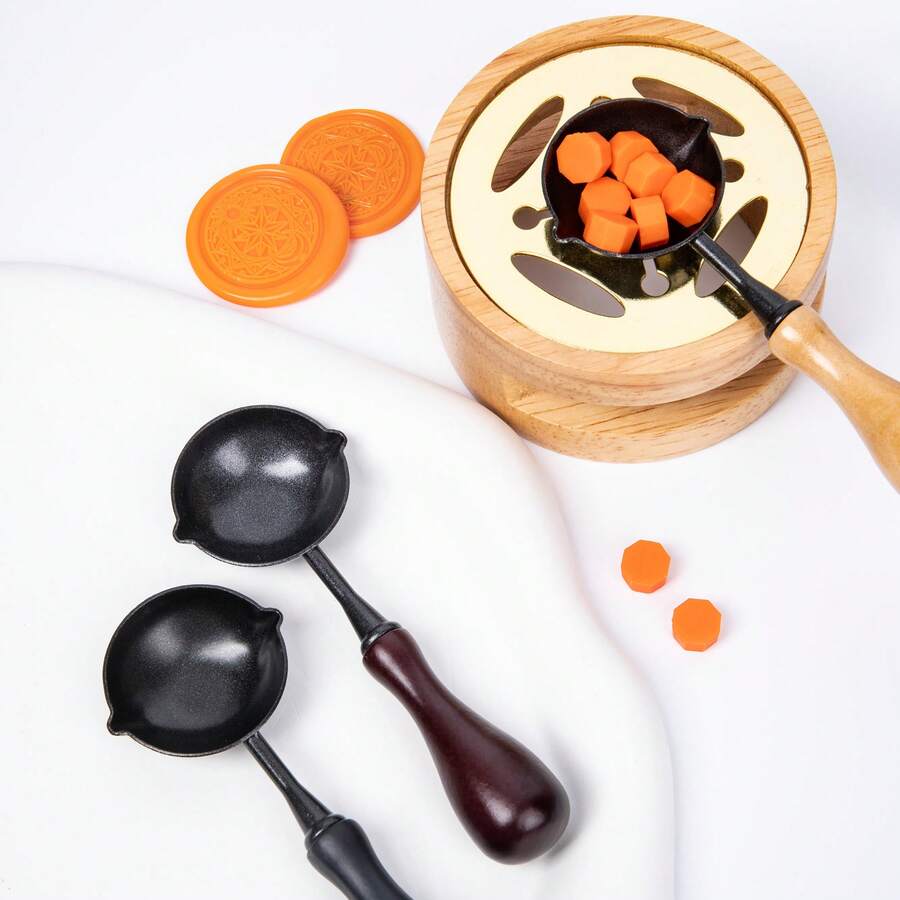 1 chiếc thìa sáp tái sử dụng, thìa làm tan chảy sáp, dụng cụ đóng dấu sáp dùng cho bao bì quà tặng, bao bì rượu vang, phong bì, thiệp mời, album ảnh.