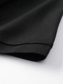 Bộ đồ nam mùa hè gồm áo polo tay ngắn và quần short, thích hợp cho mặc hàng ngày, thư giãn và đi nghỉ mát. - màu đen - Xem 6