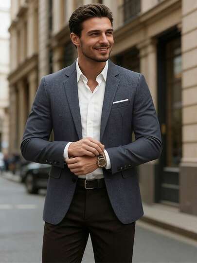 Men's Suit, Casual Blazer Jacket, Single Piece Suit Top, Basic Suit, Elegant Business Casual Formal Party, Gift For Men