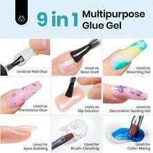 Beetles Gel Nail Kit Short Almond Gift Spree Easy DIY Extension Set Gift For Women - Short Square 504pcs (Etch-X Kit) - 查看 6