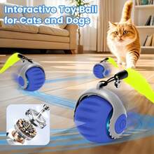 1pc Pet Interactive Gravity Rolling Ball Toy, Automatic Electric Cat Toy, Smart Ball To Keep Kittens Playing And Relieve Boredom - Multicolor - View 2