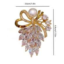 1 chiếc trâm cài áo Zirconia cổ điển thanh lịch, ghim cài áo thời trang đa năng độc đáo, phụ kiện duyên dáng. - Nhiều màu - Xem 5