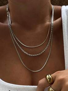 时尚小众三层扭结项链。专属项链。时尚百搭。 - 項鍊 - 查看 2