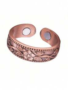 Nhẫn hở điều chỉnh được, thời trang unisex, phù hợp để đeo hàng ngày (Không kèm hộp quà) - Đồng - Xem 2