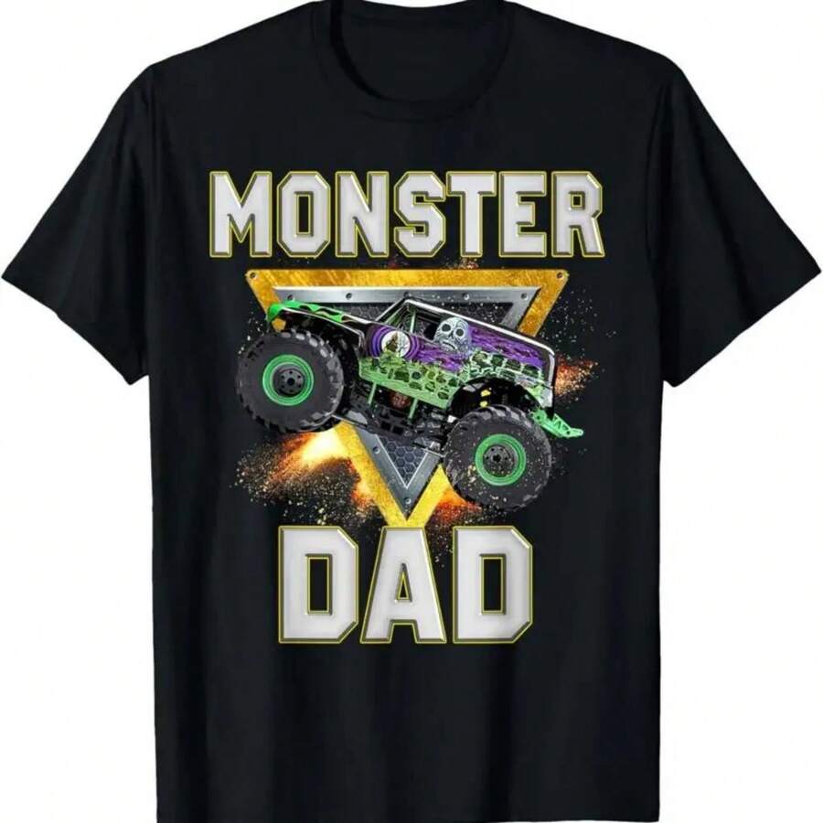 Monster Truck Dad Monster Truck Are My Jam Truck Lovers T Shirt - Black - View 1