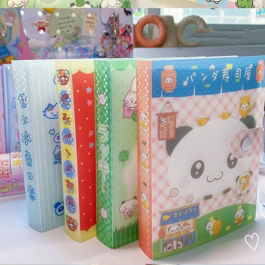 Album ảnh hoạt hình gấu trúc Kawaii A6 với các trang rời, album lưu trữ sticker, album ảnh trang cố định phong cách Showa cổ điển. - Album ảnh - Xem 1