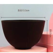 Large Black Silicone Mask Mixing Bowl Set, Facial Care Bowl, DIY Mud Mask Beautician Supplies - Multicolor - View 7