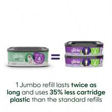 Litter Genie Eco Recambios Bolsas de Arena para Gatos compostables Jumbo 1 Paquete hasta 4 Meses de Suministro en 1 Cartucho - como en la foto - Ver 6