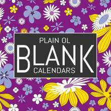 Plain Ol Blank Calendars: Blank Undated Monthly Calendar Undated Blank Wall Calendar 8.5"x8.5" Create Your Own DIY 12 Month Blank Calendar With Colorful Cover Springtime Flowers - como en la foto - Ver 3