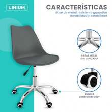 Silla Salon Oficina Escritorio Tulip Sala De Juntas 1 Gris  89681 - gris - Ver 6