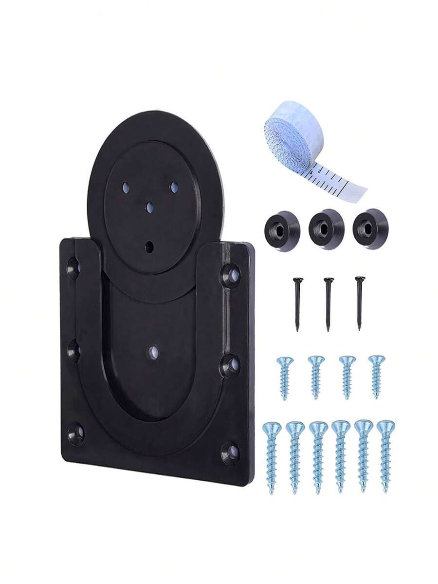 1 Set Soporte de Pared para Tablero de Dardos, Adecuado para Colgar Tableros de Dardos en Varias Ocasiones, Accesorio Profesional para Tablero de Dardos - Negro - Ver 1