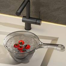 1个透明刻度水勺，多功能厨房勺，蔬菜清洗滤网，宠物洗澡洗毛杯 - 查看 5