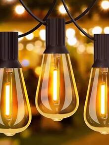 30/15 LED Solar String Lights, IP67 Waterproof, Dual USB Charging, High Brightness 3A Bulbs, Suitable For Outdoor Pubs, Cocktail Bars, Background Wall Decor To Create Ambiance - ST38 - View 7