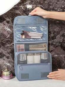 1 chiếc túi đựng mỹ phẩm dung tích lớn, túi đựng đồ vệ sinh cá nhân, túi đựng đồ trang điểm, túi xách tay, túi nhẹ dùng khi đi du lịch và ở nhà, đồ dùng cần thiết khi đi du lịch, túi đựng trang sức, túi đựng son dưỡng môi, túi đựng sơn móng tay, túi đựng đồ trang điểm. - Xám - Xem 10