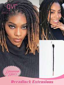 QVR QUEEN VIRGIN REMY 1件渐变棕色编织接发，柔软合成纤维，0.8厘米宽，男女通用，100%巴西原生雷米发，适合日常使用 - 彩色 - 查看 3