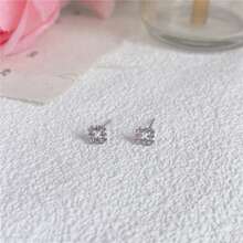 一对优雅简约的雪花形耳环 - 时尚镂空设计，完美的圣诞礼物 - 彩色 - 查看 7