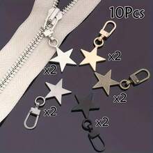 Revive Old Zippers - Detachable 5-Pointed Star Zipper Pulls, Personalized Decorative Small Accessory, Versatile Star Zipper Heads, Multiple Colors Available - Multicolor - View 16