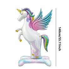 4D Unicorn Aluminum Foil Balloon, Large Unicorn Balloon Suitable For Children's Birthday Party, Gathering Decoration Toy Balloon - Multicolor - View 11
