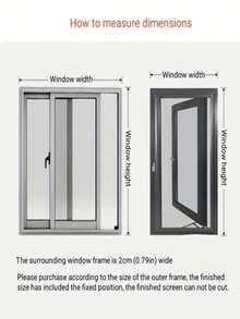 1PC Mosquito Nets For Window,Anti-Mosquito Window Screens,Mesh Anti Insect Air Tulle Invisible Grey Fiberglass Mosquitoes And Flies Summer Against Mosquitoes And Flies - Gray Mesh Black Edge - View 9