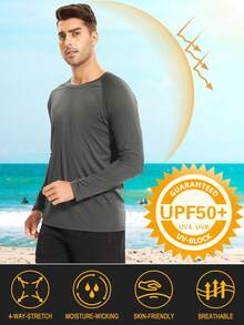 Men Outdoor Tees & Tanks - Dark Grey - View 2