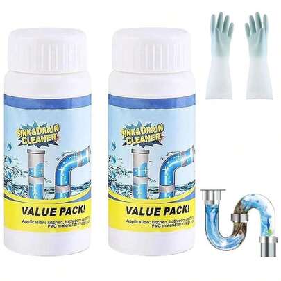 2026 Nuevo Power Pipe Cleaner, Limpiador de Desagües, Potente Desatascador de Cañerías, Multifuncional Limpiador de Espuma para Inodoro Tubería y Cocina Drenaje (4PCS)Producto