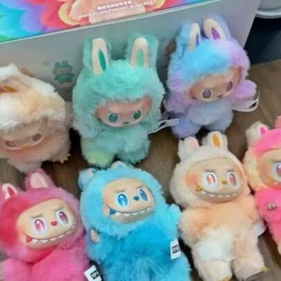 17cm Macaron Hanging Ornament, Sitting Party Series 1-3, Cute Monkey Adventure Costume Suitable For (1st/2nd/3rd Generation) Macaron Series Cute Doll Sitting Surprise Toy, Youthful Doll Cute Exquisite Packaging, PVC Cute Face (Random 6 Styles)