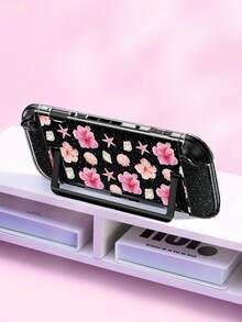 适用于新款 Switch 2 (2025) 主机的贝壳花纹保护壳，兼容新款 Switch 2 (2025) / Switch OLED，包含 Joy-Con 手柄保护套，透明闪光设计，有效保护您的设备，是馈赠亲朋好友的绝佳礼物。 - 彩色 - 查看 9