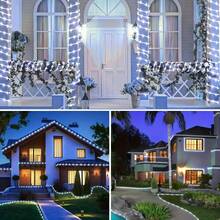 Solar Powered LED Light Strips With Dusk To Dawn Sensor, IPX4 Waterproof Soft PVC String Lights, 8 Lighting Modes, Suitable For Outdoor Garden Patio Pool Wedding Party Decor - white light - View 5