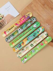 1/6/10pcs/Set Football Clapper Wristbands, Football Party Favors, Clapper Wristbands, Plastic Decorative Rings, Party Favors, Party Decorations, Fun Handmade Crafts, Birthday Gifts - Multiple Mix - View 7
