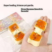Stretchable Mochi-Shaped Squeeze Toy - Slow Rebound Stress Relief Toy - Fashionable Decompression Squeeze Toy - Soft And Fluffy Portable Accessory - Perfect For Desk, Room, Classroom And Travel - Suitable For ASMR And ADHD Back To School Gift - Multicolor - View 2