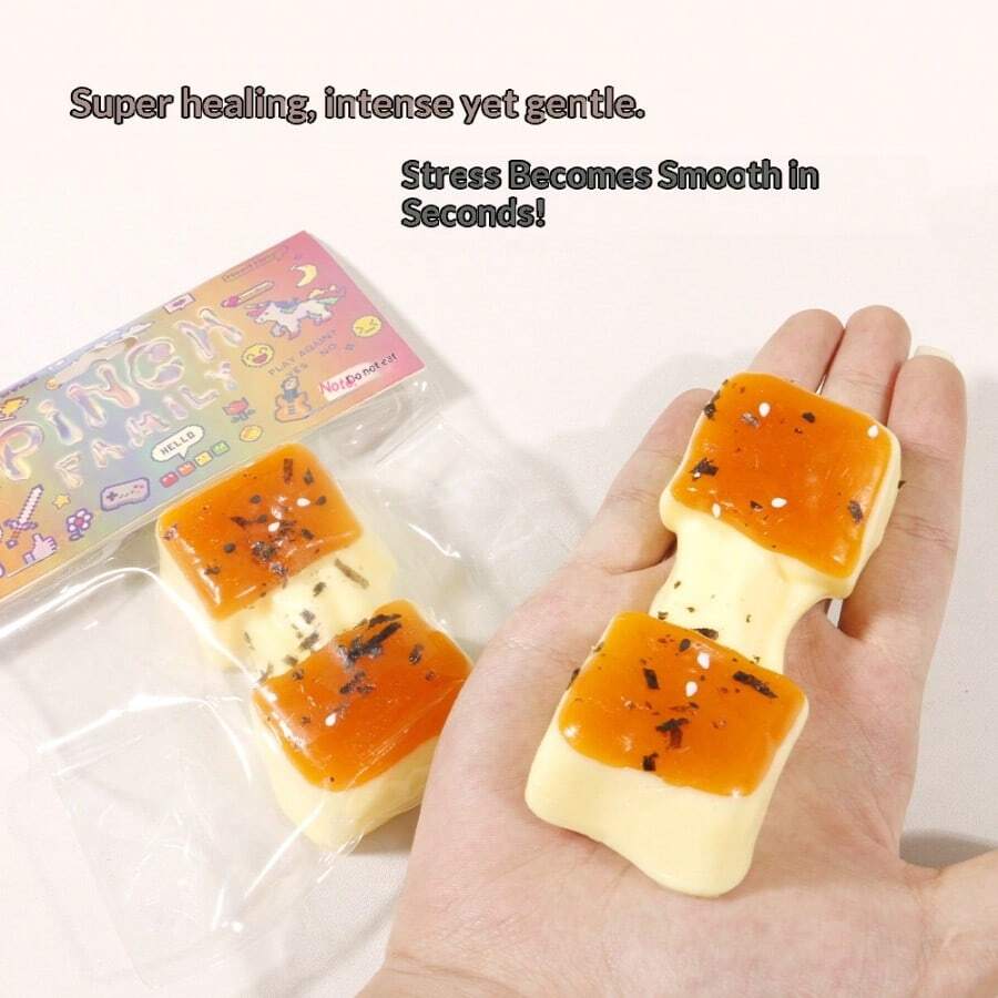 Stretchable Mochi-Shaped Squeeze Toy - Slow Rebound Stress Relief Toy - Fashionable Decompression Squeeze Toy - Soft And Fluffy Portable Accessory - Perfect For Desk, Room, Classroom And Travel - Suitable For ASMR And ADHD Back To School Gift