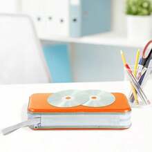 Funda para CD de almacenamiento de DVD 4 unidades 100 unidades capacidad de almacenamiento de CD soportes de plástico para CD y DVD carpeta para coche hogar oficina viajes 4 colores - 4 colores - Ver 4