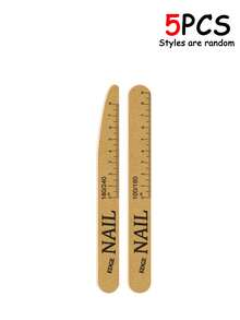 10支装带刻度的卸甲棒，防水耐用，可用于修型和抛光。双面指甲锉（5支/1件套） - 黃色 - 查看 9